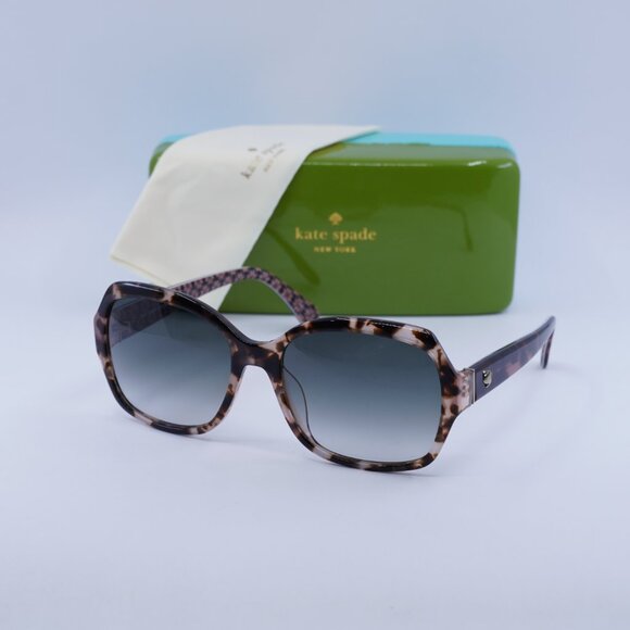 Kate Spade AMBERLYNN/S 0MAP 9K Square Sunglasses - Havana/Green main image 5